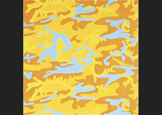Andy Warhol Camouflage orange yellow blue